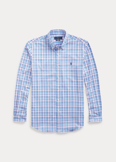 Camisa Polo Ralph Lauren Hombre Rosas / Azules / Multicolor - Plaid Performance Twill - FAOXD2139